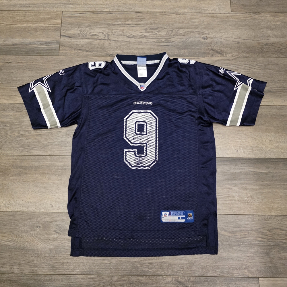 Dallas Cowboys Tony Romo Reebok NFL Football Jersey (Navy Blue) Youth Large